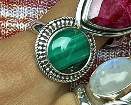 BAGUE MALACHITE